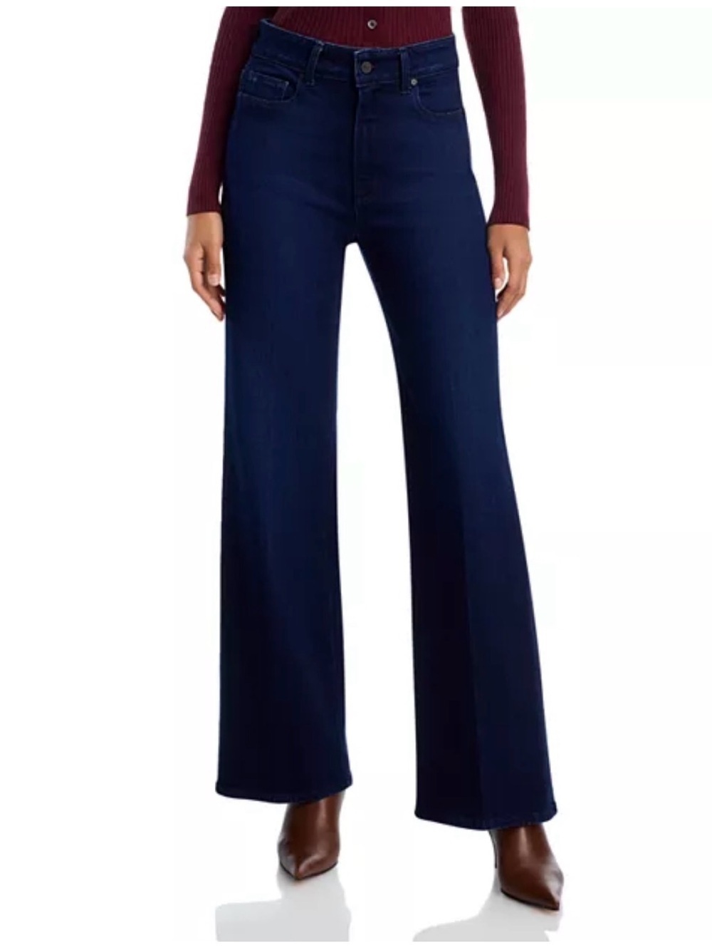 PAIGE Anessa Wide Leg Jeans in Sussex 24 - Picture 1 of 13
